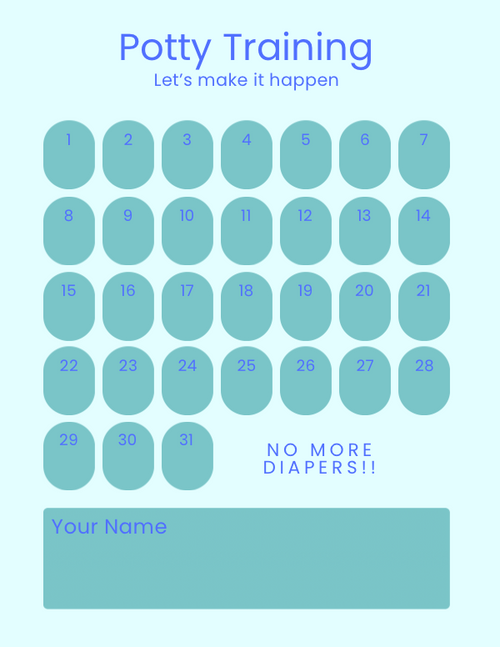 Editable Potty Training Chart | Toddler Reward Tracker (Instant Download)